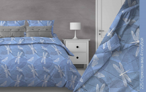 КПБ Бязь Гост Арт. 225-4 стрекозы (пл. 140 г/м)