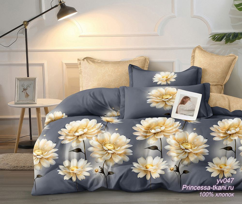 КПБ Поплин на резинке Арт. yv047